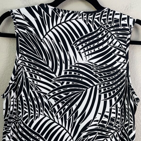 Tommy Bahama Womens Small Black White Palm Print Spa Dress Active Tropical - Picture 9 of 9